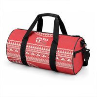 Mate Ma'a Tonga 2026 Rugby Duffle Bag Go Champions Tongan Ngatu Pattern LT14 - Polynesian Pride