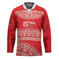 Mate Ma'a Tonga 2026 Rugby Custom Hockey Jersey Go Champions Tongan Ngatu Pattern LT14 Unisex Red - Polynesian Pride