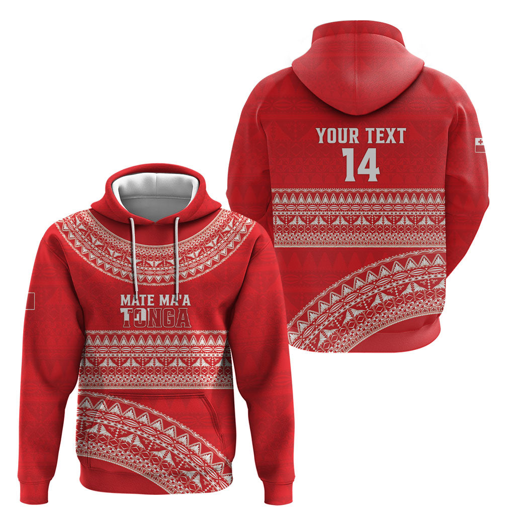 Mate Ma'a Tonga 2026 Rugby Custom Hoodie Go Champions Tongan Ngatu Pattern LT14 - Polynesian Pride