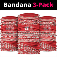 Mate Ma'a Tonga 2026 Rugby Neck Gaiter Go Champions Tongan Ngatu Pattern LT14 package One Size: 25*50cm Red - Polynesian Pride