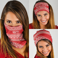 Mate Ma'a Tonga 2026 Rugby Neck Gaiter Go Champions Tongan Ngatu Pattern LT14 - Polynesian Pride