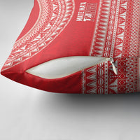 Mate Ma'a Tonga 2026 Rugby Pillow Cover Go Champions Tongan Ngatu Pattern LT14 - Polynesian Pride