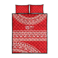 Mate Ma'a Tonga 2026 Rugby Quilt Bed Set Go Champions Tongan Ngatu Pattern LT14 - Polynesian Pride