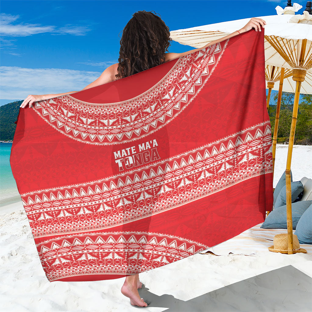 Mate Ma'a Tonga 2026 Rugby Sarong Go Champions Tongan Ngatu Pattern