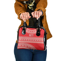 Mate Ma'a Tonga 2026 Rugby Shoulder Handbag Go Champions Tongan Ngatu Pattern LT14 One Size Red - Polynesian Pride