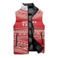 Mate Ma'a Tonga 2026 Rugby Custom Sleeveless Puffer Jacket Go Champions Tongan Ngatu Pattern LT14 - Polynesian Pride
