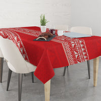 Mate Ma'a Tonga 2026 Rugby Tablecloth Go Champions Tongan Ngatu Pattern LT14 - Polynesian Pride