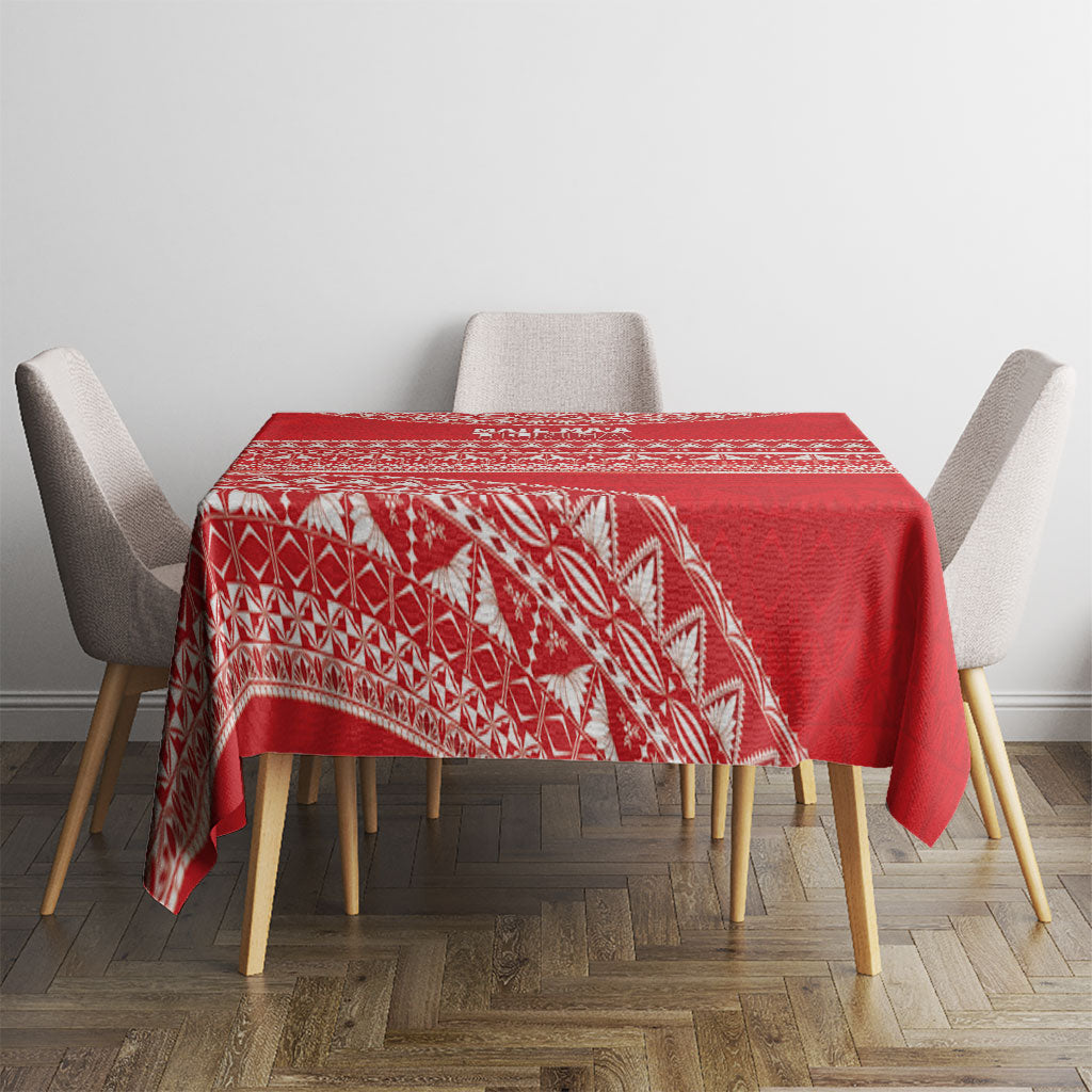 Mate Ma'a Tonga 2026 Rugby Tablecloth Go Champions Tongan Ngatu Pattern LT14 - Polynesian Pride