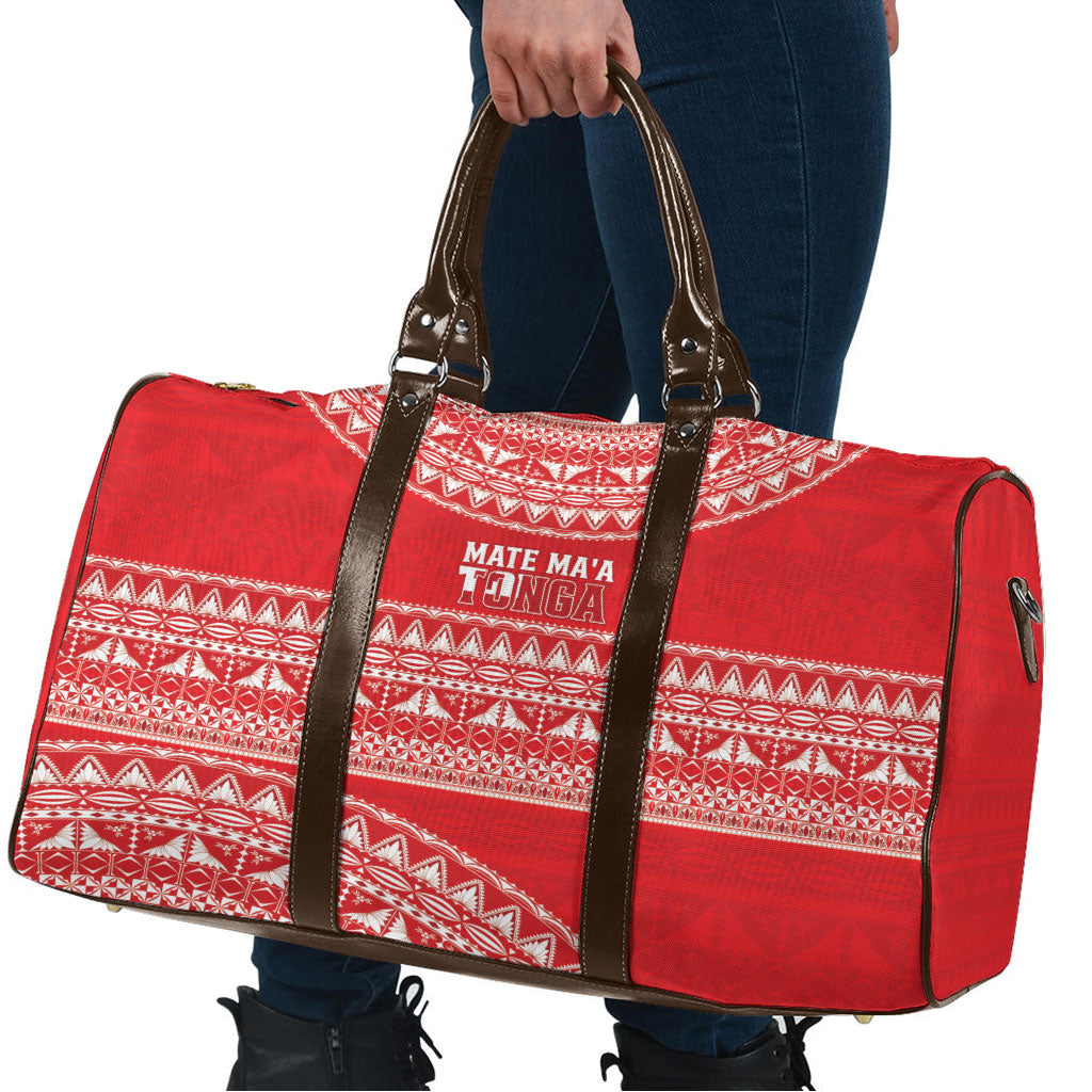 Mate Ma'a Tonga 2026 Rugby Travel Bag Go Champions Tongan Ngatu Pattern LT14 - Polynesian Pride