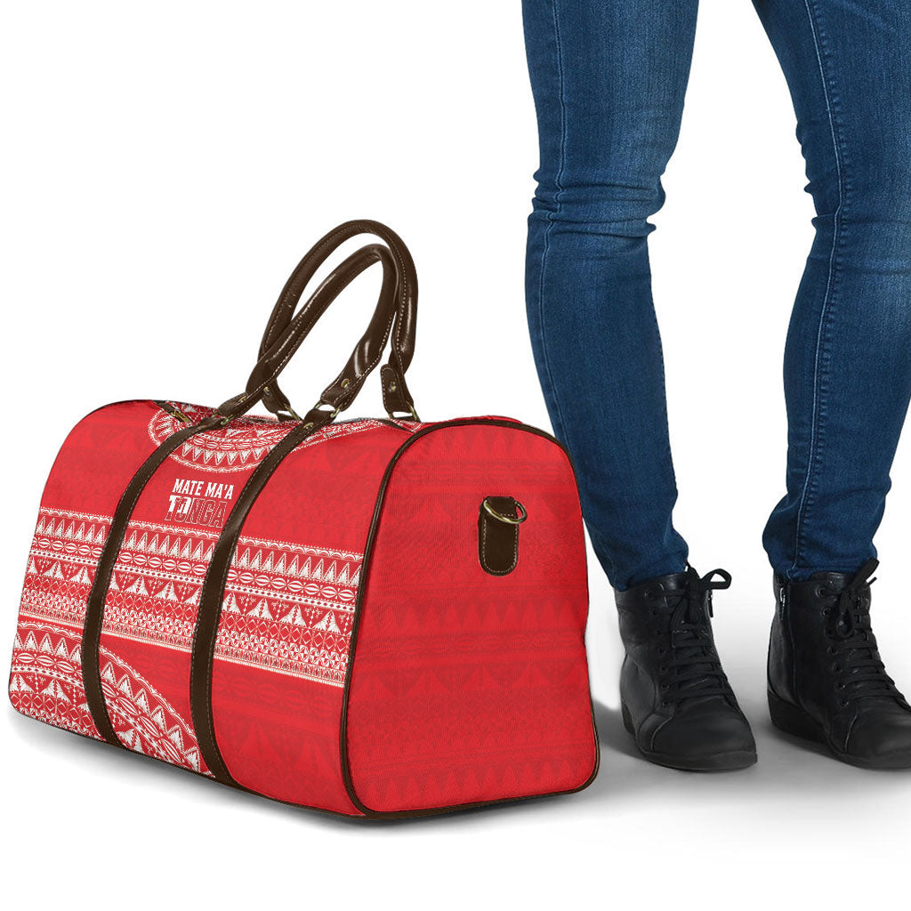 Mate Ma'a Tonga 2026 Rugby Travel Bag Go Champions Tongan Ngatu Pattern LT14 - Polynesian Pride
