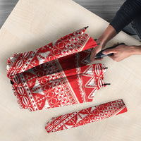 Mate Ma'a Tonga 2026 Rugby Umbrella Go Champions Tongan Ngatu Pattern LT14 - Polynesian Pride