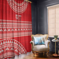 Mate Ma'a Tonga 2026 Rugby Window Curtain Go Champions Tongan Ngatu Pattern LT14 - Polynesian Pride