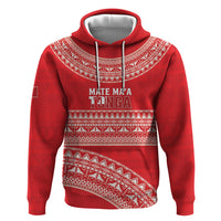 Mate Ma'a Tonga 2026 Rugby Custom Zip Hoodie Go Champions Tongan Ngatu Pattern LT14 Pullover Hoodie Red - Polynesian Pride