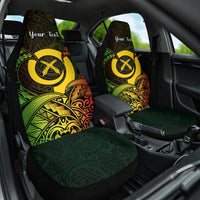 Personalised Vanuatu Family Day Car Seat Cover Happy 26 December Vanuatuan Pig Tusk LT14 One Size Black - Polynesian Pride
