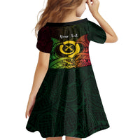 Personalised Vanuatu Family Day Family Matching Puletasi Dress and Hawaiian Shirt Happy 26 December Vanuatuan Pig Tusk LT14 - Polynesian Pride