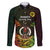 Personalised Vanuatu Family Day Family Matching Puletasi Dress and Hawaiian Shirt Happy 26 December Vanuatuan Pig Tusk LT14 Dad's Shirt - Long Sleeve Black - Polynesian Pride