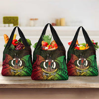 Personalised Vanuatu Family Day Grocery Bag Happy 26 December Vanuatuan Pig Tusk