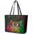 Personalised Vanuatu Family Day Leather Tote Bag Happy 26 December Vanuatuan Pig Tusk LT14 - Polynesian Pride