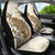 Brown And White Hawaii Chameleon Car Seat Cover Plumeria Polynesian Tribal Art