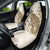 Brown And White Hawaii Chameleon Car Seat Cover Plumeria Polynesian Tribal Art