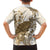 Brown And White Hawaii Chameleon Family Matching Puletasi and Hawaiian Shirt Plumeria Polynesian Tribal Art
