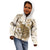 Brown And White Hawaii Chameleon Kid Hoodie Plumeria Polynesian Tribal Art