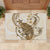 Brown And White Hawaii Chameleon Rubber Doormat Plumeria Polynesian Tribal Art