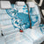 Cyan And White Hawaii Chameleon Back Car Seat Cover Plumeria Polynesian Tribal Art