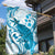 Cyan And White Hawaii Chameleon Garden Flag Plumeria Polynesian Tribal Art