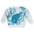 Cyan And White Hawaii Chameleon Kid Ugly Christmas Sweater Plumeria Polynesian Tribal Art