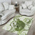 Green And White Hawaii Chameleon Area Rug Plumeria Polynesian Tribal Art