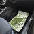 Green And White Hawaii Chameleon Car Mats Plumeria Polynesian Tribal Art