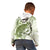 Green And White Hawaii Chameleon Kid Hoodie Plumeria Polynesian Tribal Art