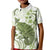 Green And White Hawaii Chameleon Kid Polo Shirt Plumeria Polynesian Tribal Art