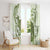 Green And White Hawaii Chameleon Window Curtain Plumeria Polynesian Tribal Art