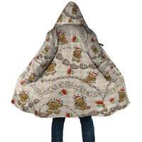 Beige Palaka Hawaii Mele Kalikimaka Cloak Ohia Lehua Shell Leis Funny Gingerbread Santa - Polynesian Pride