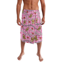 Pink Palaka Hawaii Mele Kalikimaka Lavalava Ohia Lehua Shell Leis Funny Gingerbread Santa - Polynesian Pride