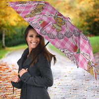 Pink Palaka Hawaii Mele Kalikimaka Umbrella Ohia Lehua Shell Leis Funny Gingerbread Santa - Polynesian Pride