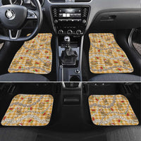 Gold Palaka Hawaii Mele Kalikimaka Car Mats Ohia Lehua Shell Leis Funny Gingerbread Santa - Polynesian Pride