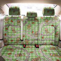 Green Palaka Hawaii Mele Kalikimaka Back Car Seat Cover Ohia Lehua Shell Leis Funny Gingerbread Santa - Polynesian Pride