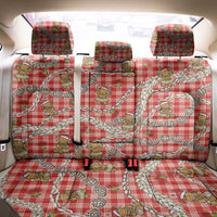 Red Palaka Hawaii Mele Kalikimaka Back Car Seat Cover Ohia Lehua Shell Leis Funny Gingerbread Santa - Polynesian Pride
