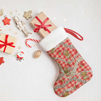 Red Palaka Hawaii Mele Kalikimaka Christmas Stocking Ohia Lehua Shell Leis Funny Gingerbread Santa - Polynesian Pride