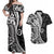 Black Polynesia Paisley Couples Matching Off Shoulder Maxi Dress and Hawaiian Shirt Polynesian With Tropical Flowers LT14 Black - Polynesian Pride