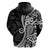 Black Polynesia Paisley Hoodie Polynesian With Tropical Flowers LT14 - Polynesian Pride