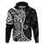 Black Polynesia Paisley Hoodie Polynesian With Tropical Flowers LT14 Zip Hoodie Black - Polynesian Pride