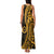 Gold Polynesia Paisley Family Matching Tank Maxi Dress and Hawaiian Shirt Polynesian With Tropical Flowers LT14 - Polynesian Pride