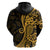 Gold Polynesia Paisley Hoodie Polynesian With Tropical Flowers LT14 - Polynesian Pride