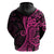 Pink Polynesia Paisley Hoodie Polynesian With Tropical Flowers LT14 - Polynesian Pride