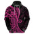 Pink Polynesia Paisley Hoodie Polynesian With Tropical Flowers LT14 - Polynesian Pride