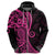 Pink Polynesia Paisley Hoodie Polynesian With Tropical Flowers LT14 - Polynesian Pride